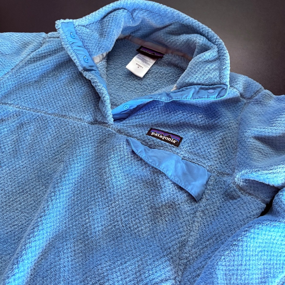 Patagonia medium Blue Snap-T Fleece Pullover Polartec soft‎ Pockets sweater